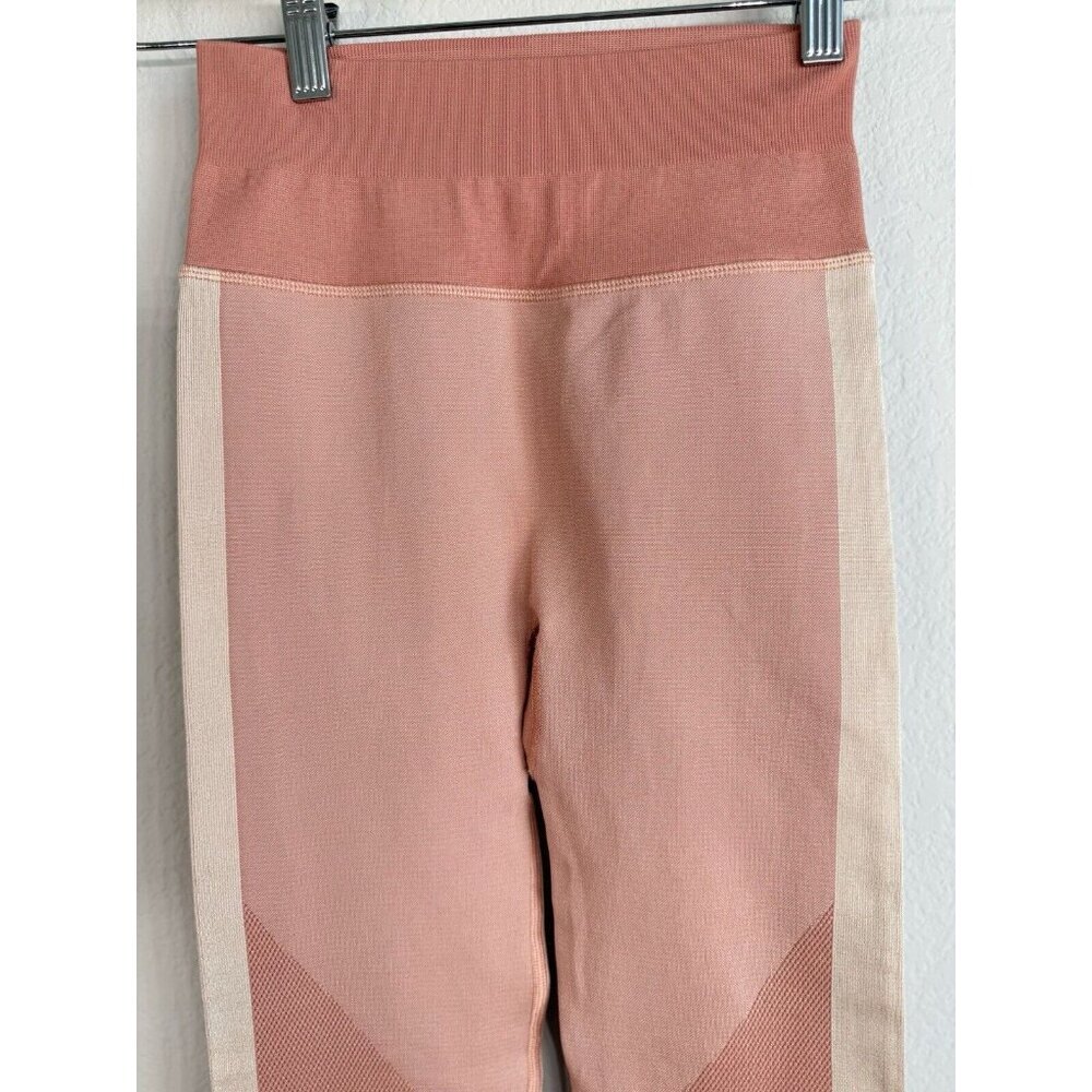 Lululemon Women Leggings Size 2 Ebb to Train Tight High Rise Peach Pink Abstract - Picture 8 of 10